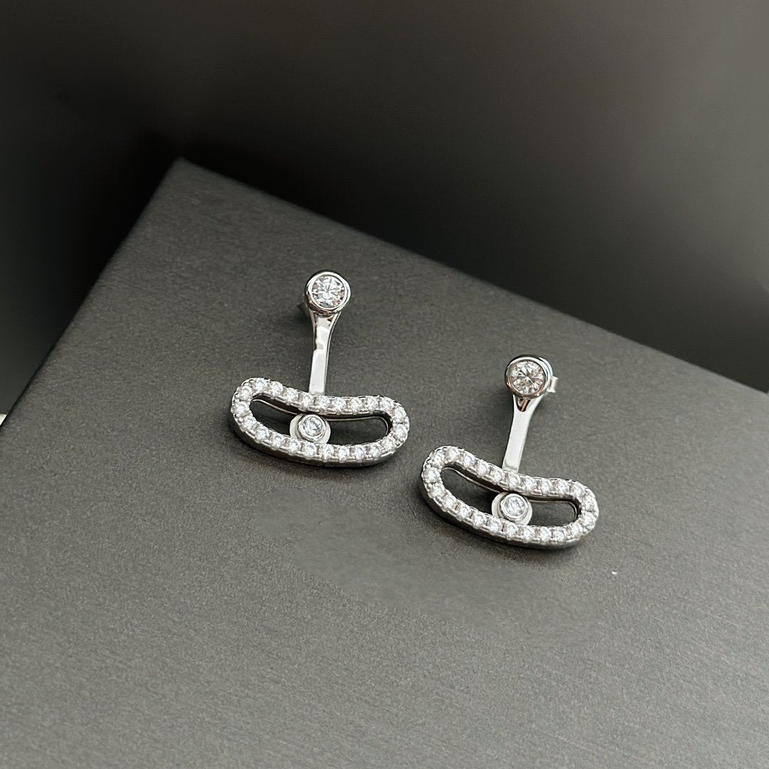 [Dream ]MOVE UNO SILVER DIAMOND EARRINGS