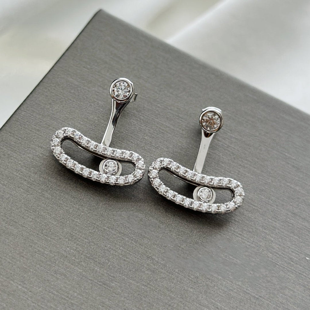 [Dream ]MOVE UNO SILVER DIAMOND EARRINGS