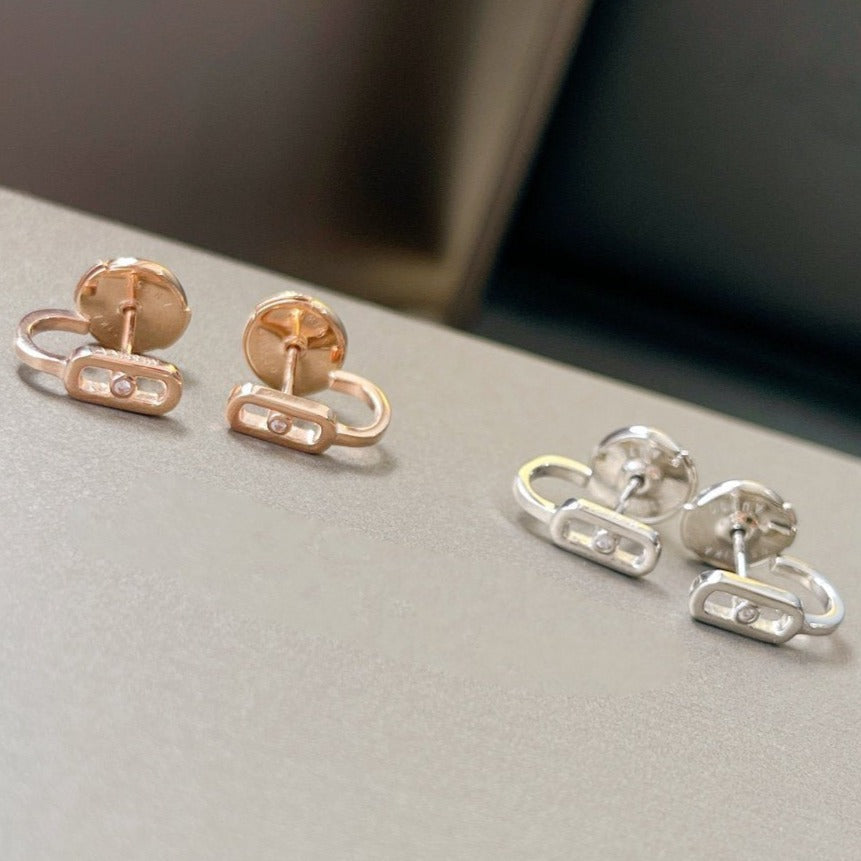 [Dream ]CREOLES MOVE UNO MINI 1 DIAMOND EARRINGS