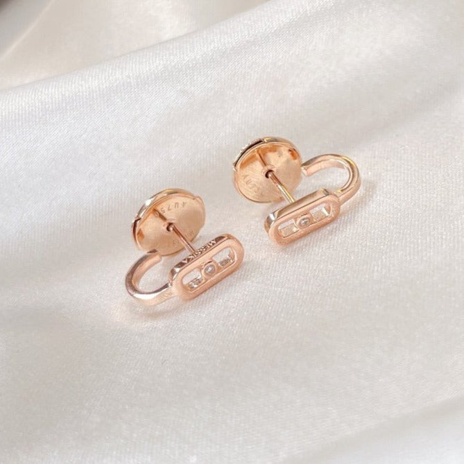 [Dream ]CREOLES MOVE UNO MINI 1 DIAMOND EARRINGS