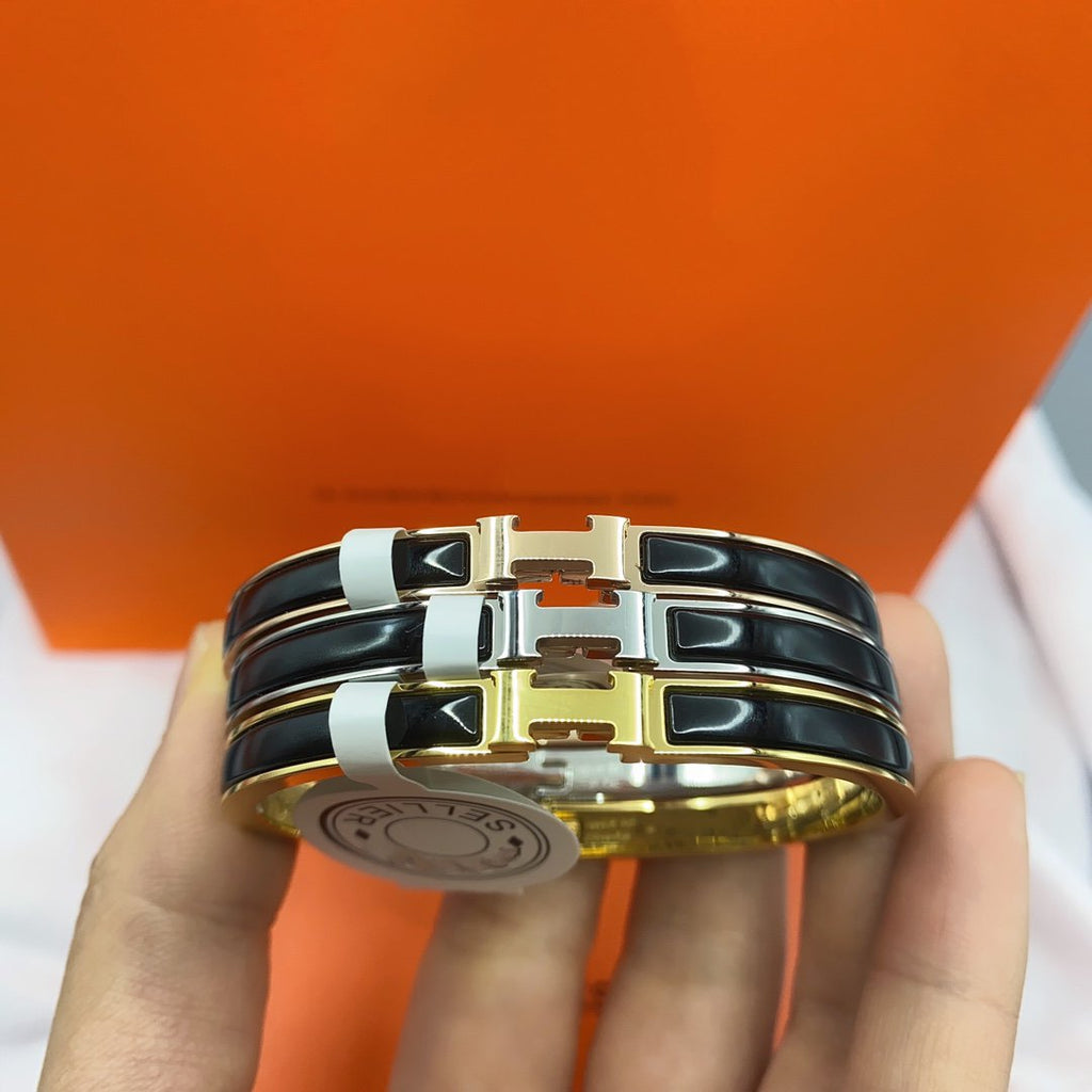 „Dream“ CLASSIC HM CLIC SCHWARZES 8MM EMAILLE ARMBAND