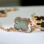 [Dream]New CLOVER 5 MOTIF GRAY MOP BRACELET COLLECTION