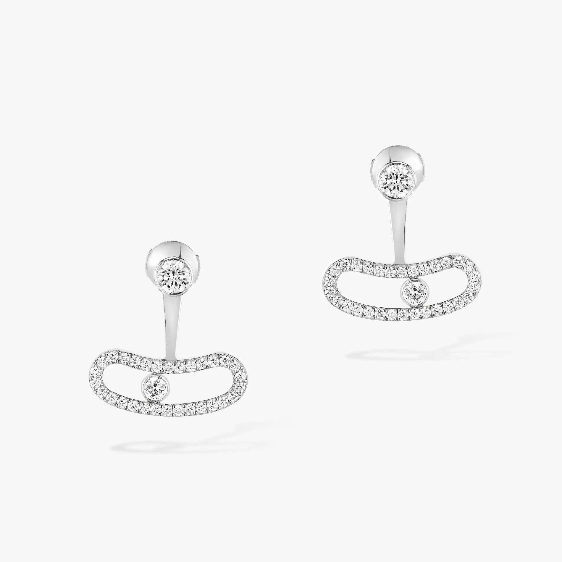 [Dream ]MOVE UNO SILVER DIAMOND EARRINGS
