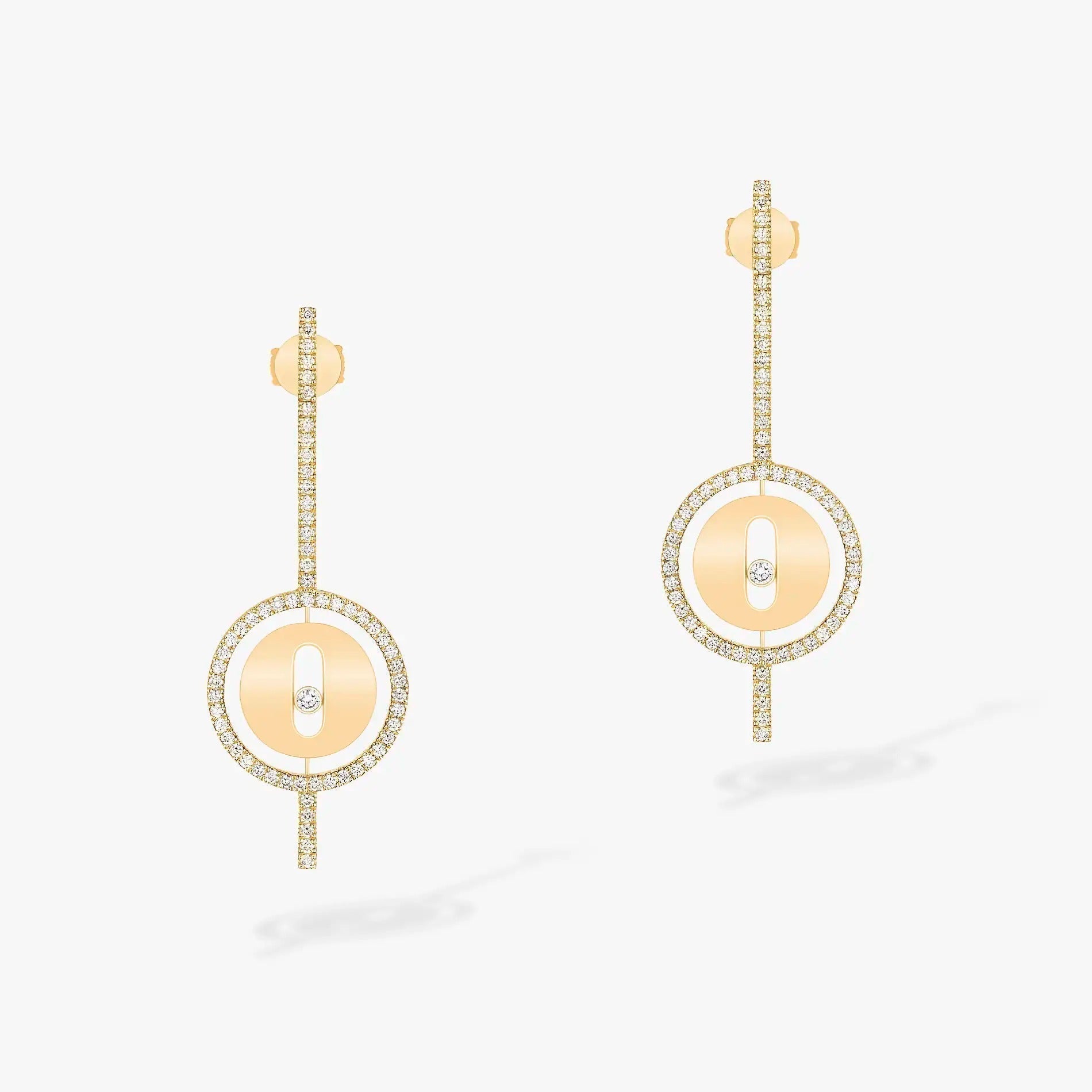 [Dream ]Dream MOVE ARROW PINK GOLD DIAMOND EARRINGS