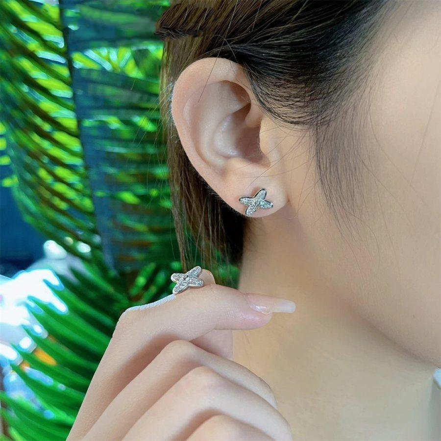 ¡®Dream¡¯JEUX DE SILVER DIAMOND EARRINGS