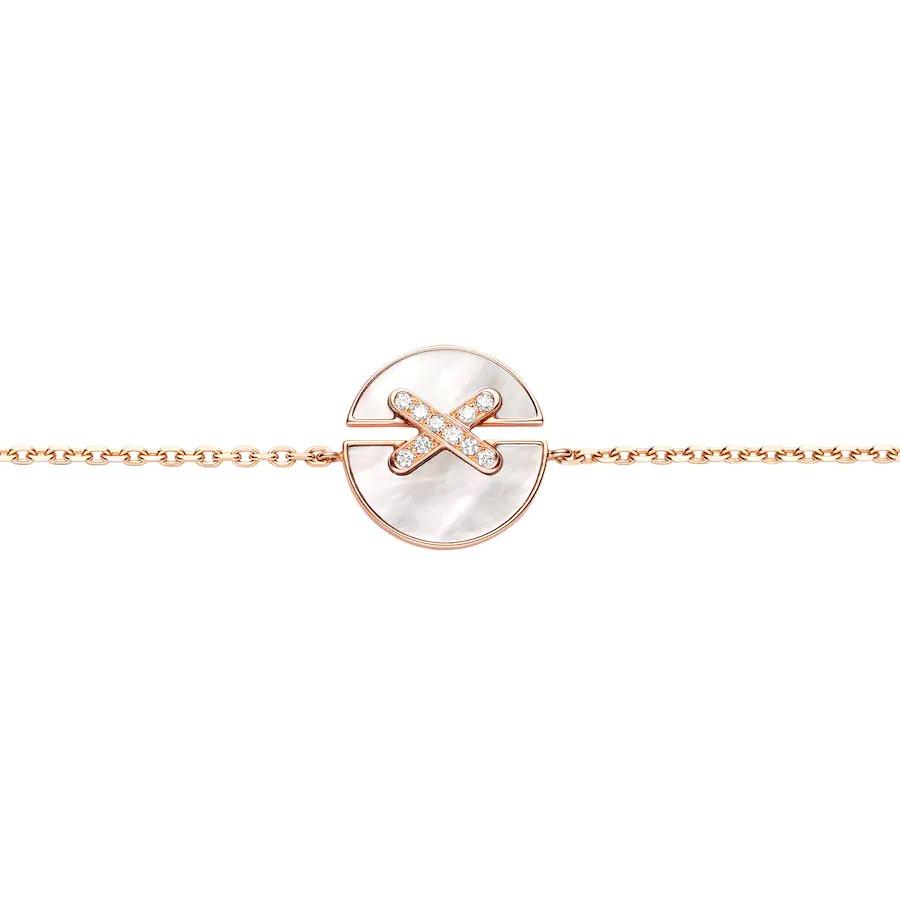 "Dream"-ARMBAND-SET, MOP, ROSÉGOLD, DIAMANTEN