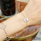 "Dream"-ARMBAND-SET, MOP, ROSÉGOLD, DIAMANTEN