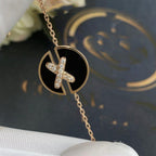 „Dream“ ARMBANDSET ONYX ROSÉGOLD DIAMANT
