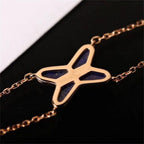 ¡®Dream¡¯Hollow Design Four-Leaf Clover Flower Shape Ring