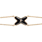 ¡®Dream¡¯JEUX BRACELET ONYX PINK GOLD 1 DIAMOND