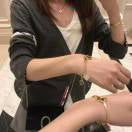 [Dream ]Move Noa Rose Gold Pav茅 Diamond Bangle Bracelet