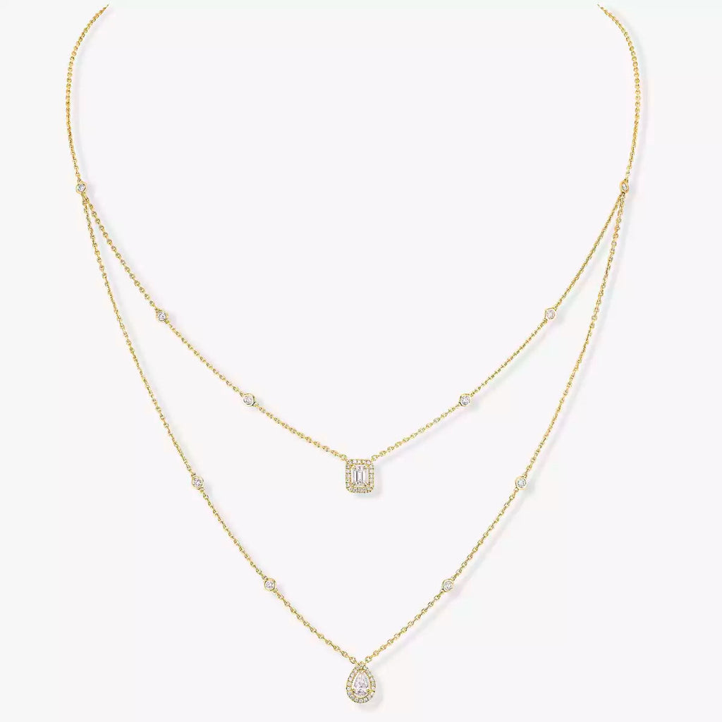[Dream ]Diamond Necklace My Twin 2 Rows