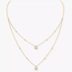 [Dream ]Diamond Necklace My Twin 2 Rows
