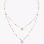 [Dream ]Diamond Necklace My Twin 2 Rows