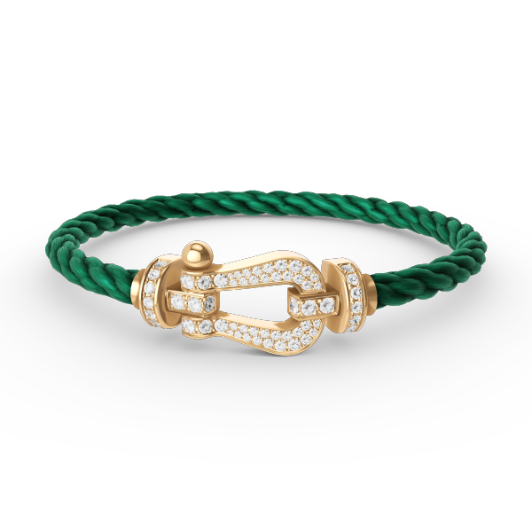 ¡®Dream¡¯FORCE LARGE HORSESHOE FULL DIAMOND BRACELET GOLD