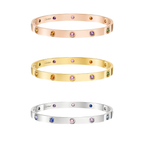 [Dream JURI]2026 RAINBOW LOVE BRACELET 6.1MM  10 DIAMONDS