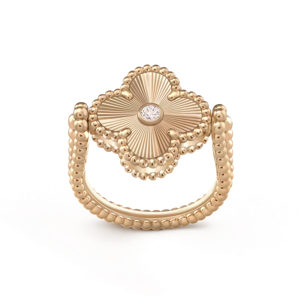 ¡®Dream¡¯CLOVER RIVERSIBLE ROSE GOLD RING