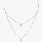 [Dream ]MY TWIN 2 ROW DIAMOND NECKLACE