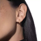 [Dream ]Diamond Mini Hoop Earrings Move Classique