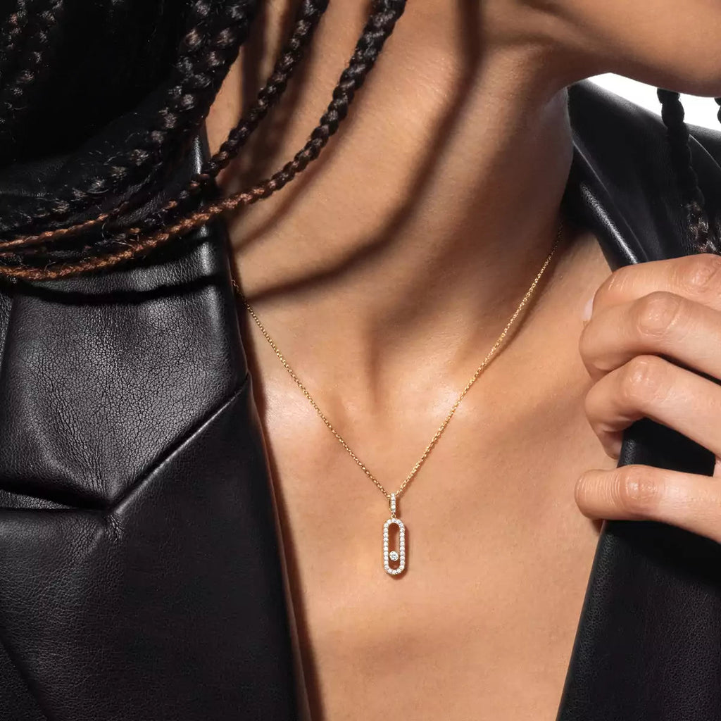 [Dream ]Move Uno Diamond Necklace in Rose Gold