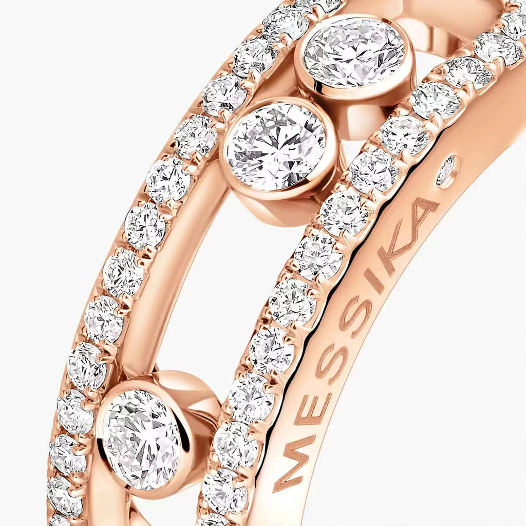 [Dream ] Move Gold Diamond Pave_ Ring