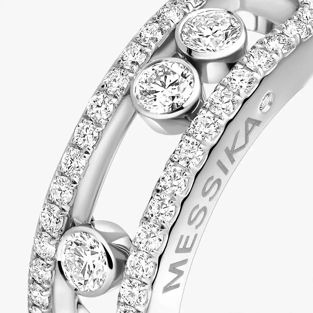 [Dream ] Move Gold Diamond Pave_ Ring