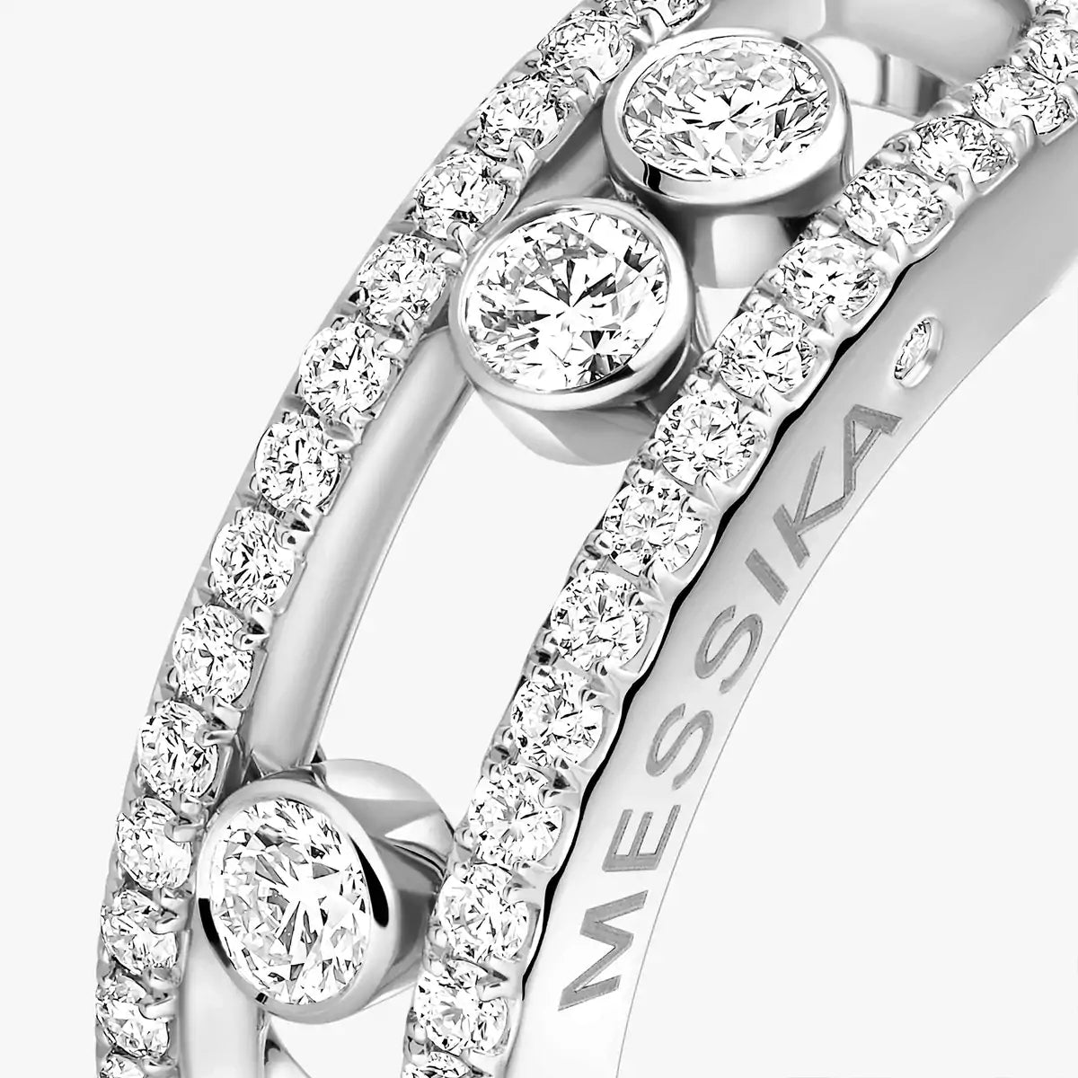 [Dream ] Move Gold Diamond Pave_ Ring