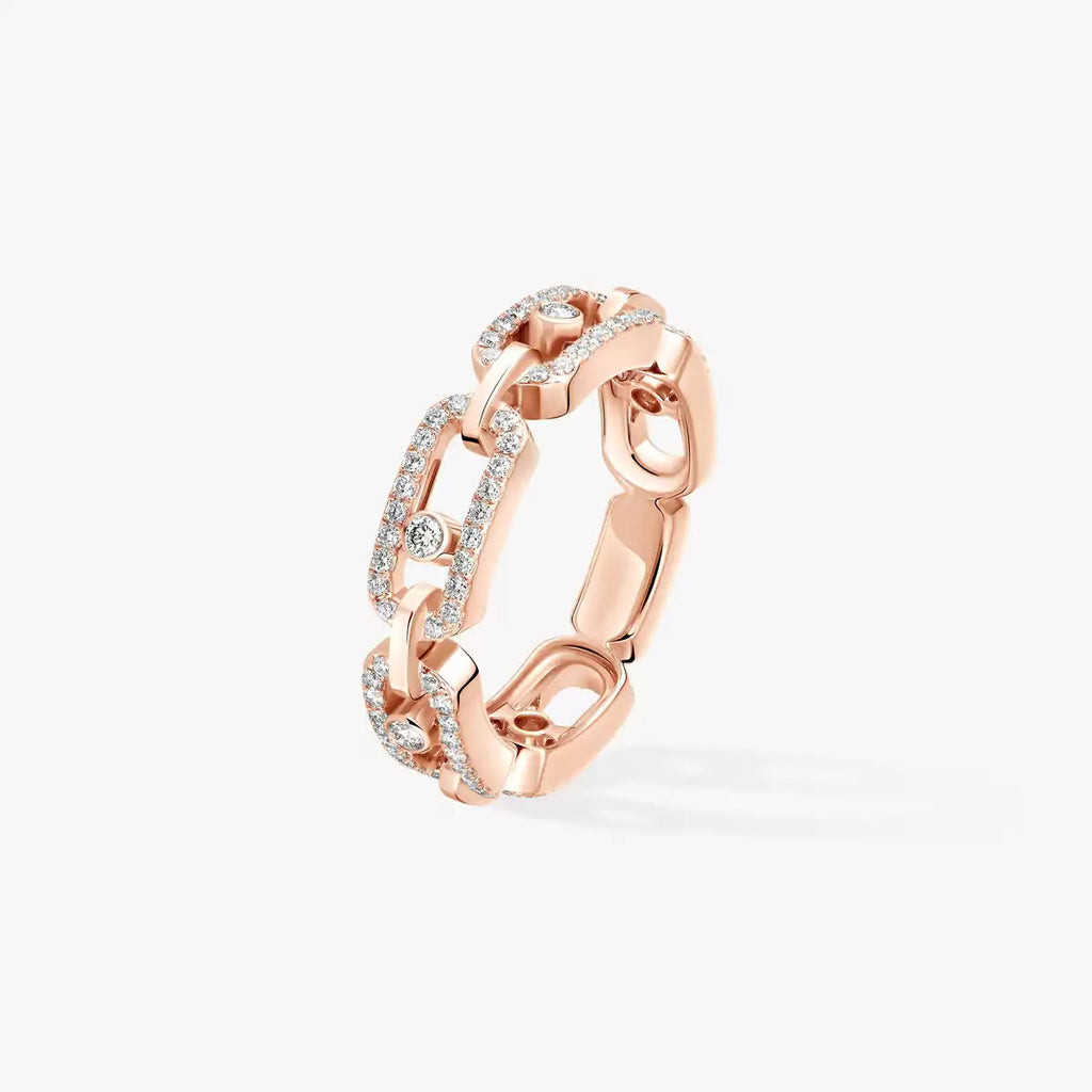 [Dream ]Move Link Pave_-Set Diamond Ring in Gold
