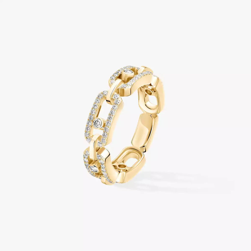 [Dream ]Move Link Pave_-Set Diamond Ring in Gold