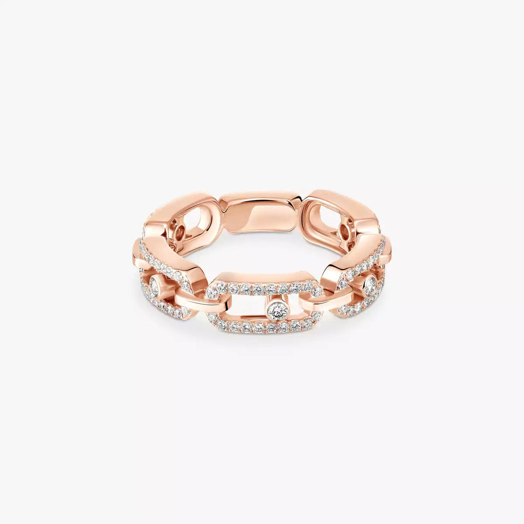 [Dream ]Move Link Pave_-Set Diamond Ring in Gold