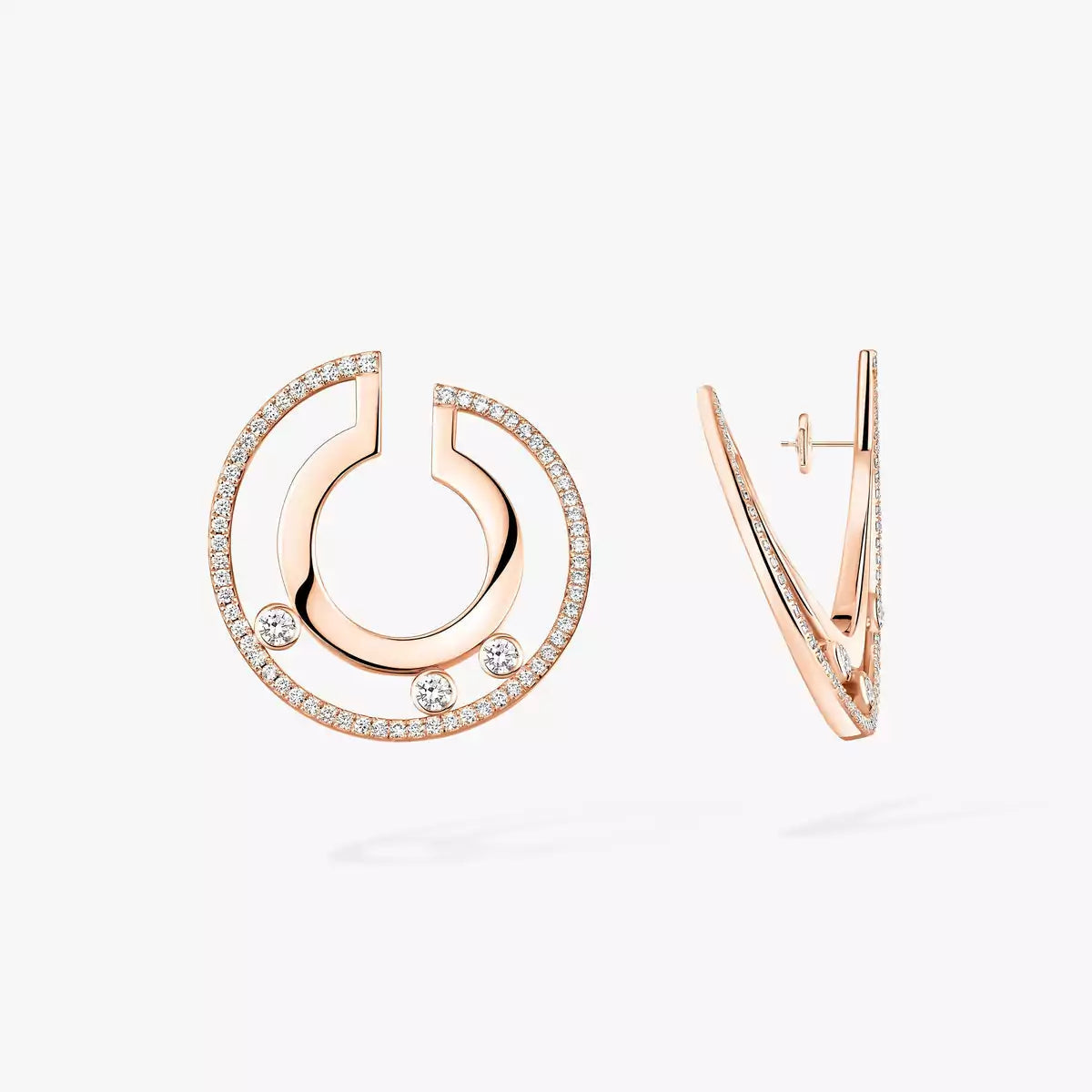 [Dream ]Move Romane Small Diamond Hoop Earrings