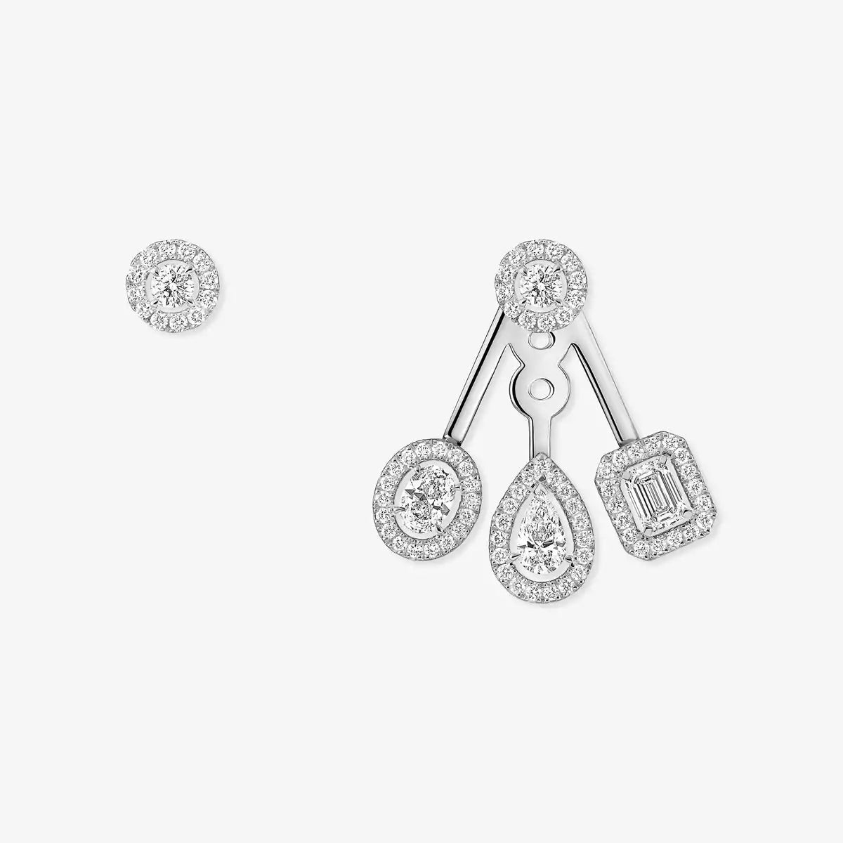 [Dream ] My Twin Trio  Diamond Earrings