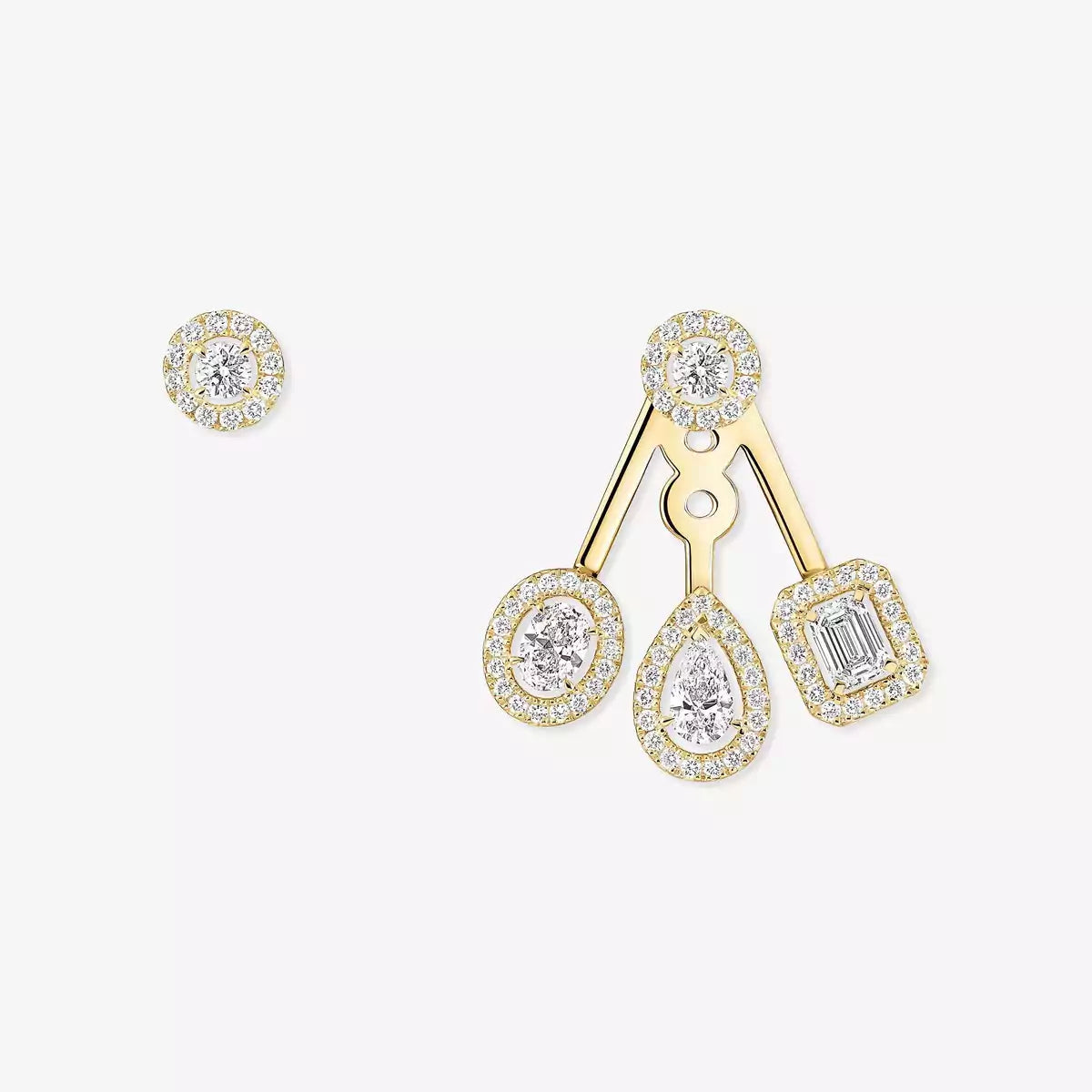 [Dream ] My Twin Trio  Diamond Earrings
