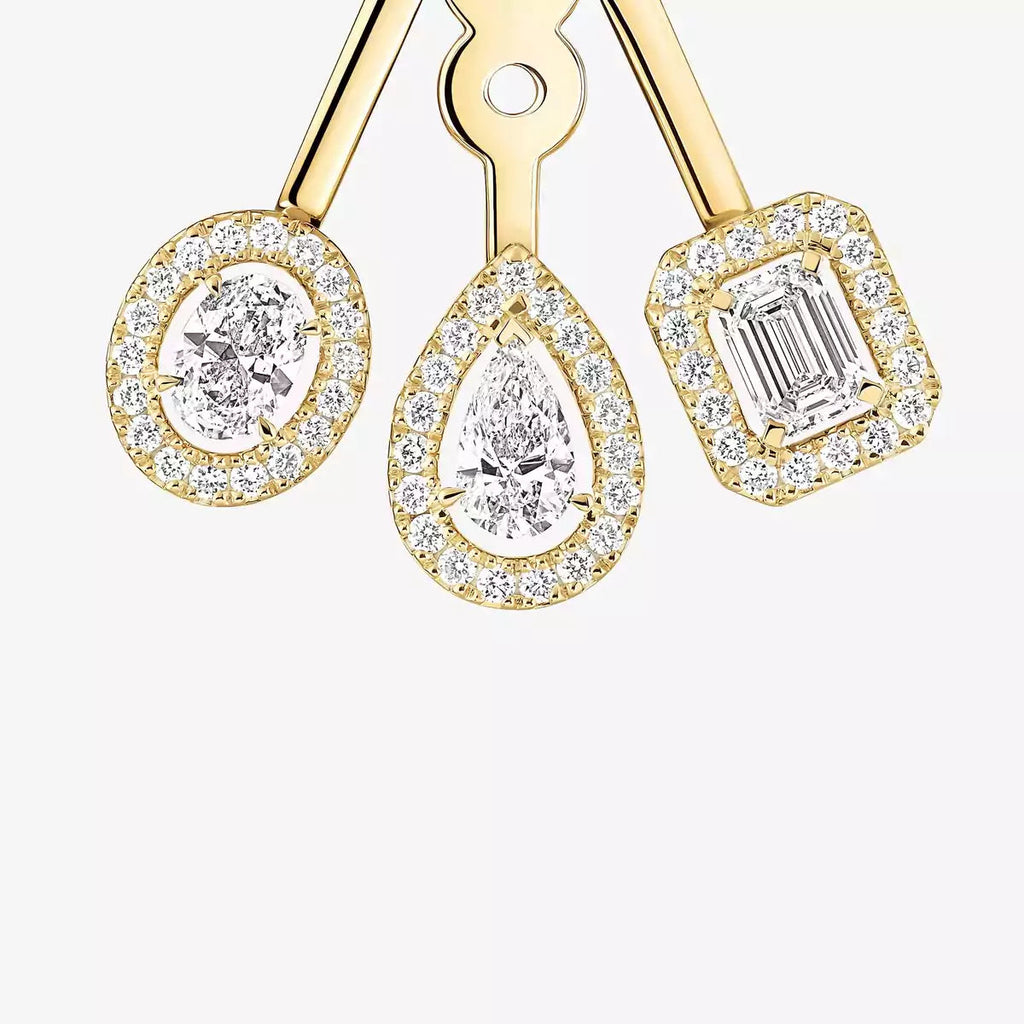 [Dream ] My Twin Trio  Diamond Earrings