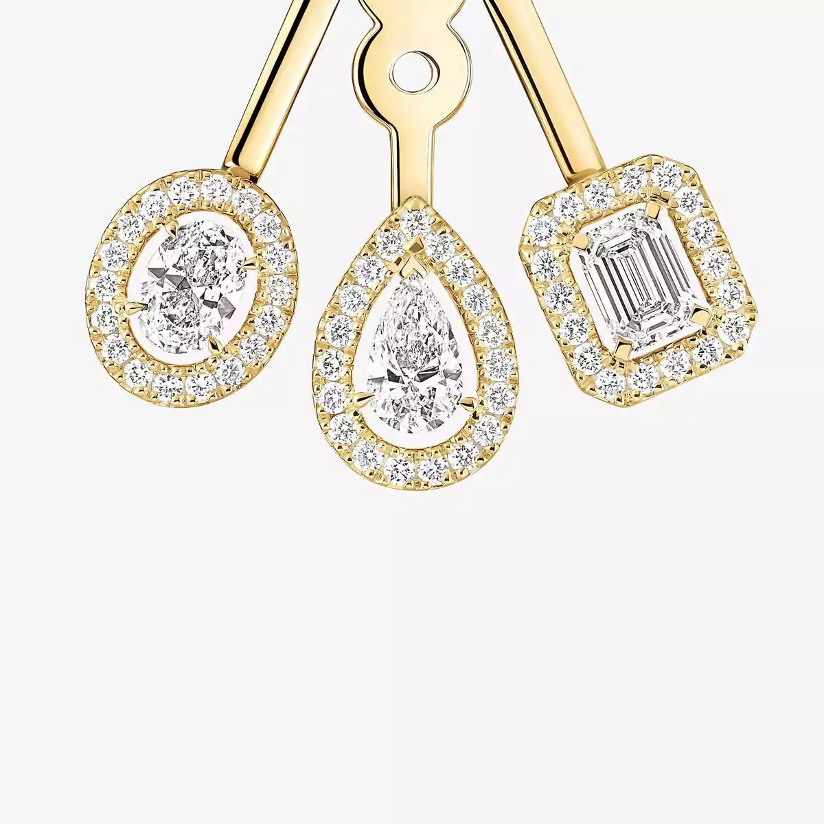 [Dream ] My Twin Trio  Diamond Earrings