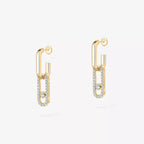 [Dream ]Move Link Diamond Earrings