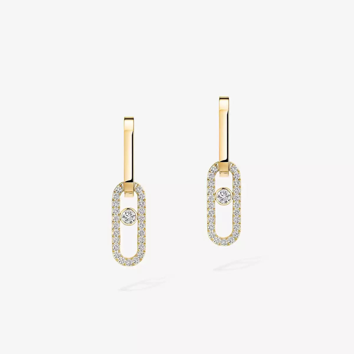 [Dream ]Move Link Diamond Earrings