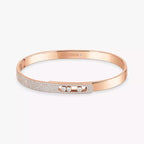 [Dream ]Move Noa Rose Gold Pav茅 Diamond Bangle Bracelet