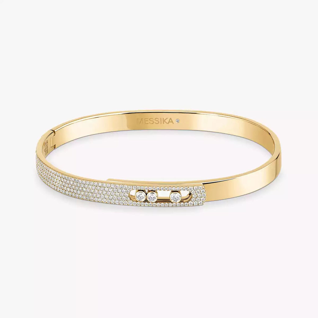[Dream ]Move Noa Rose Gold Pav茅 Diamond Bangle Bracelet