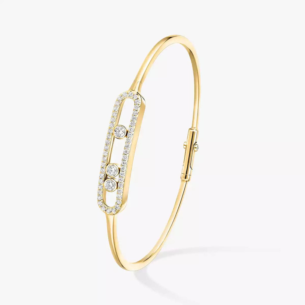 [Dream ]Move Pav茅 Diamond Bangle Bracelet M