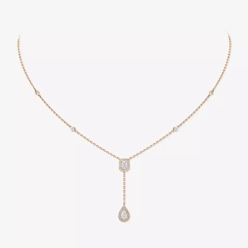 [Dream ]Gold Diamond Tie Necklace