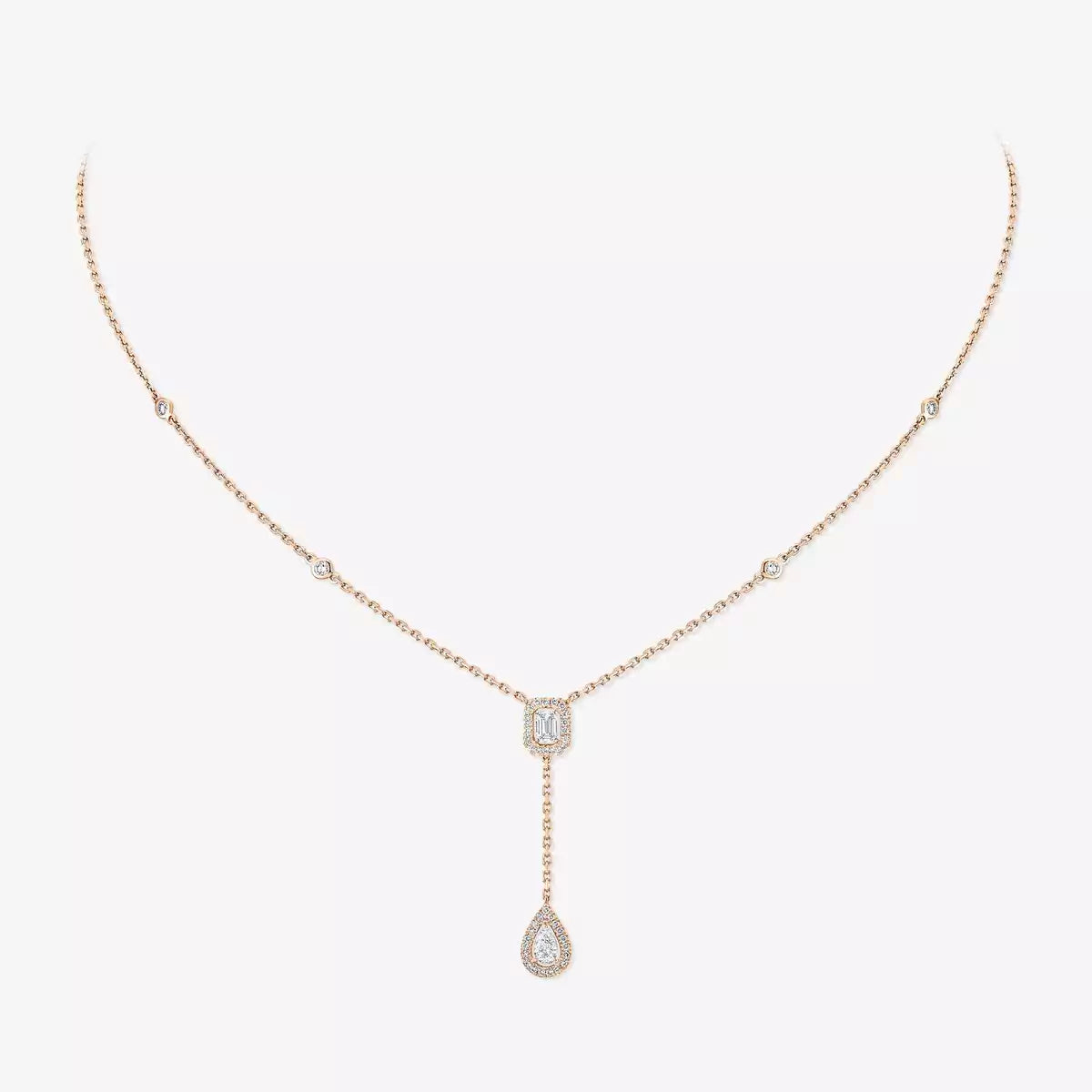 [Dream ]Gold Diamond Tie Necklace