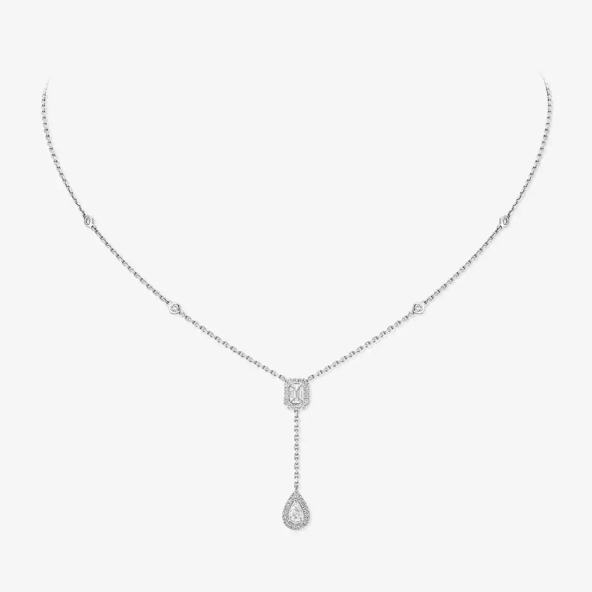 [Dream ]Gold Diamond Tie Necklace