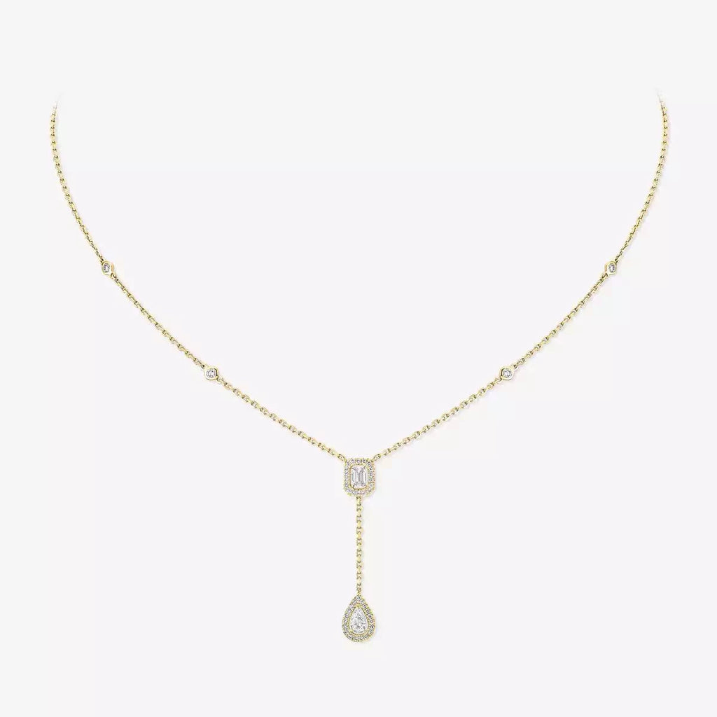 [Dream ]Gold Diamond Tie Necklace