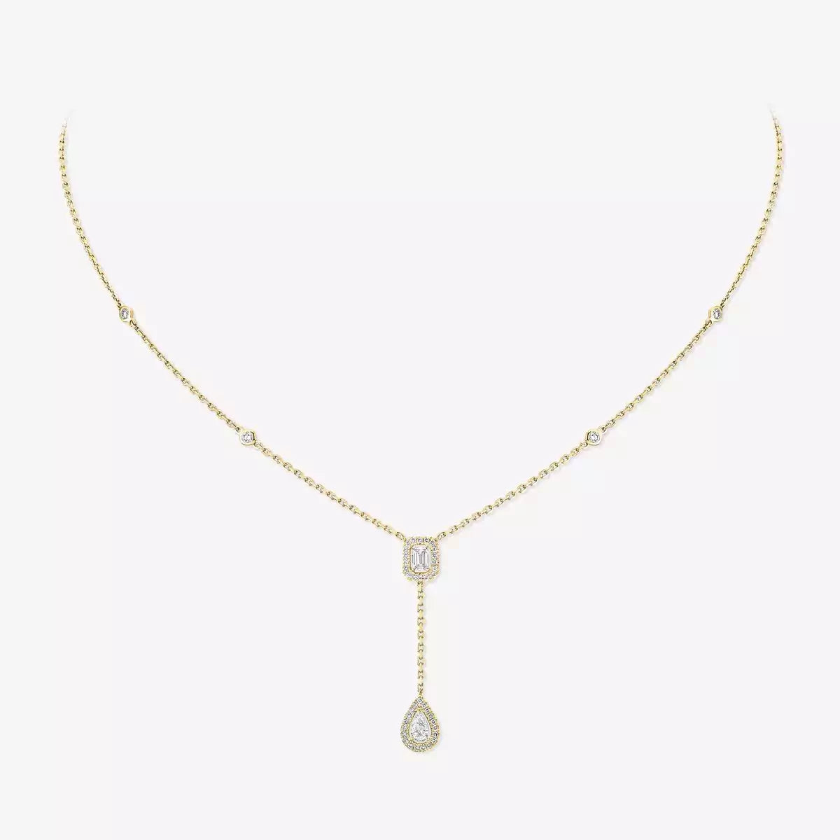 [Dream ]Gold Diamond Tie Necklace