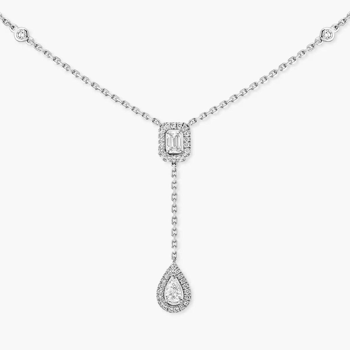 [Dream ]Gold Diamond Tie Necklace