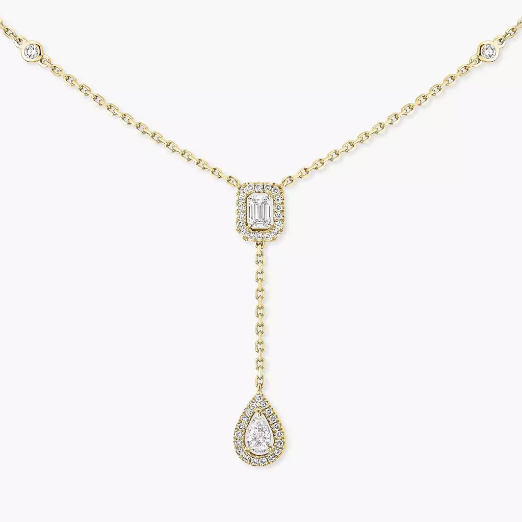 [Dream ]Gold Diamond Tie Necklace