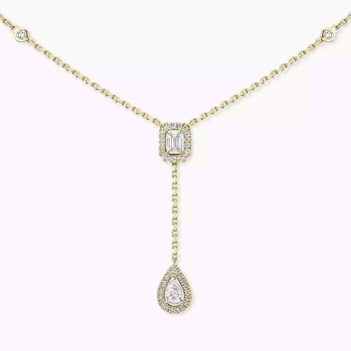 [Dream ]Gold Diamond Tie Necklace