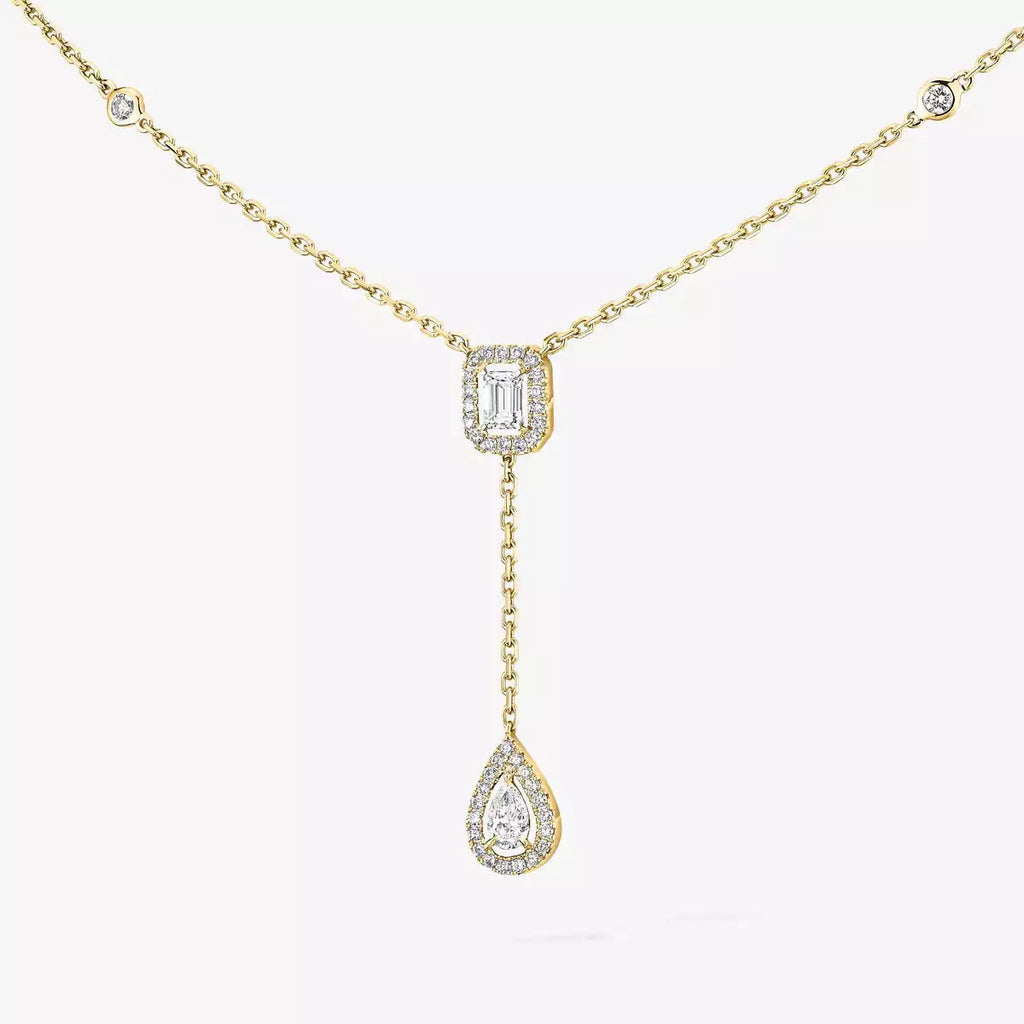 [Dream ]Gold Diamond Tie Necklace