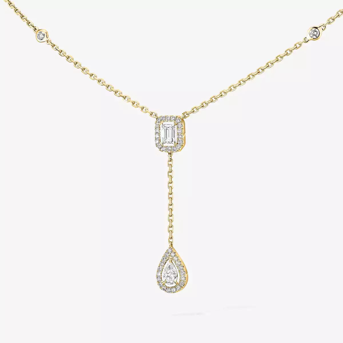 [Dream ]Gold Diamond Tie Necklace